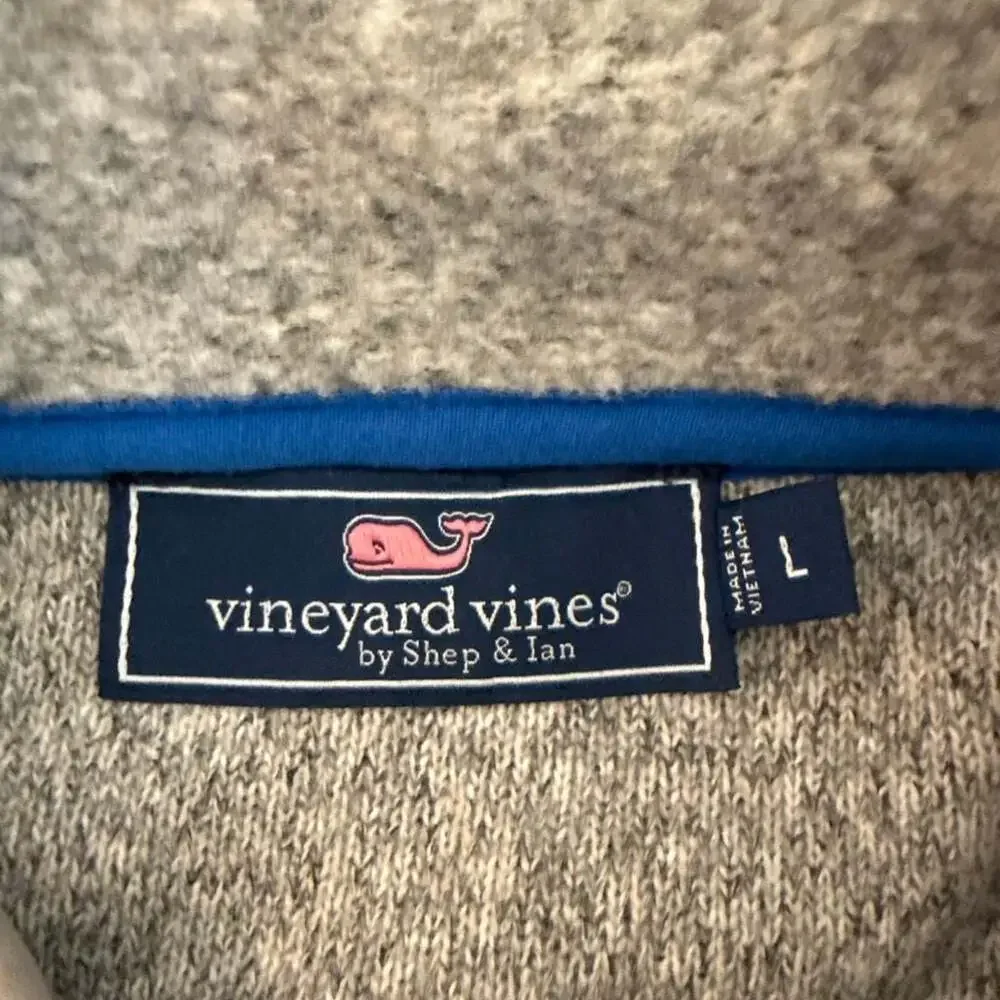 Vineyard Vines Harbor Fleece Vest in Grey Heather